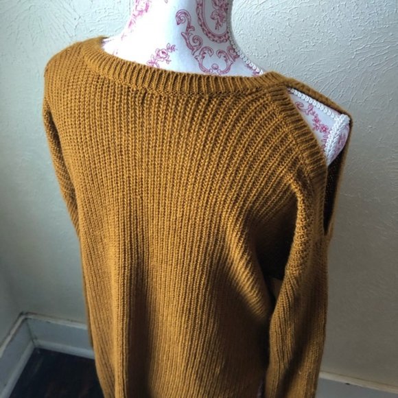 Love Change Italy Cold Shoulder Sweater Honey XL - Picture 4 of 7